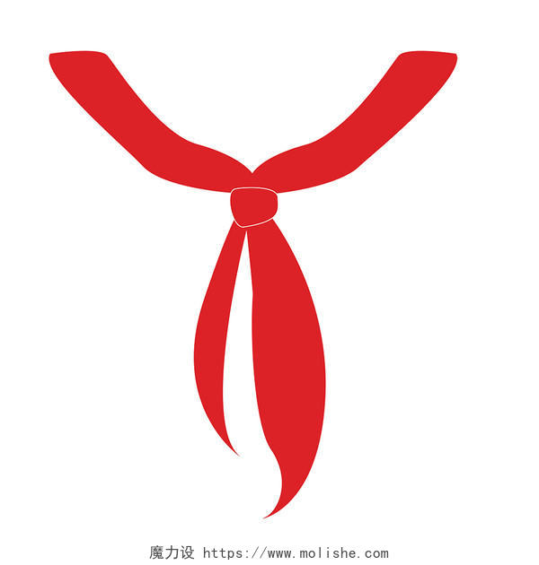 扁平风格五四青年节儿童节红领巾元素竞选红领巾